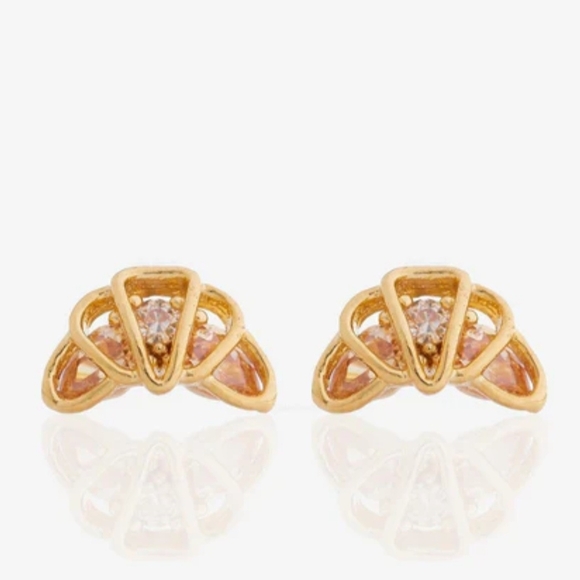 Source Unknown Jewelry - Gold Croissant Earrings